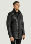 Daniel Men's Classic Fall Leather Jacket | Black